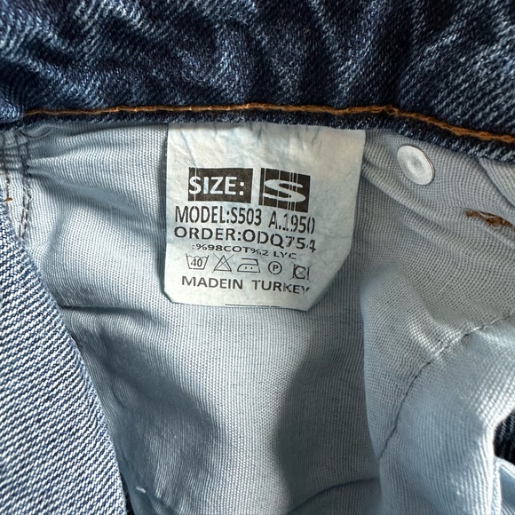 Dark Denim Mini Cotton Skirt - Picture 5 of 5